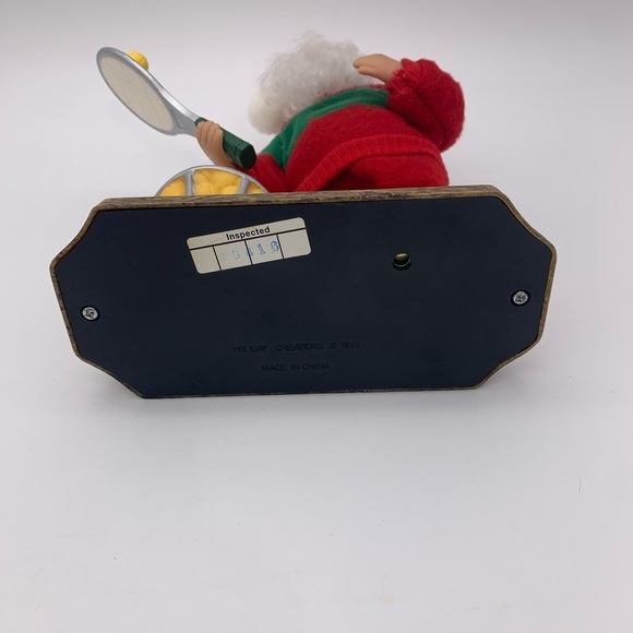 Holiday Time Holiday Creations 1998 Musical Tennis Sport Posable Santa Vintage - Picture 12 of 12